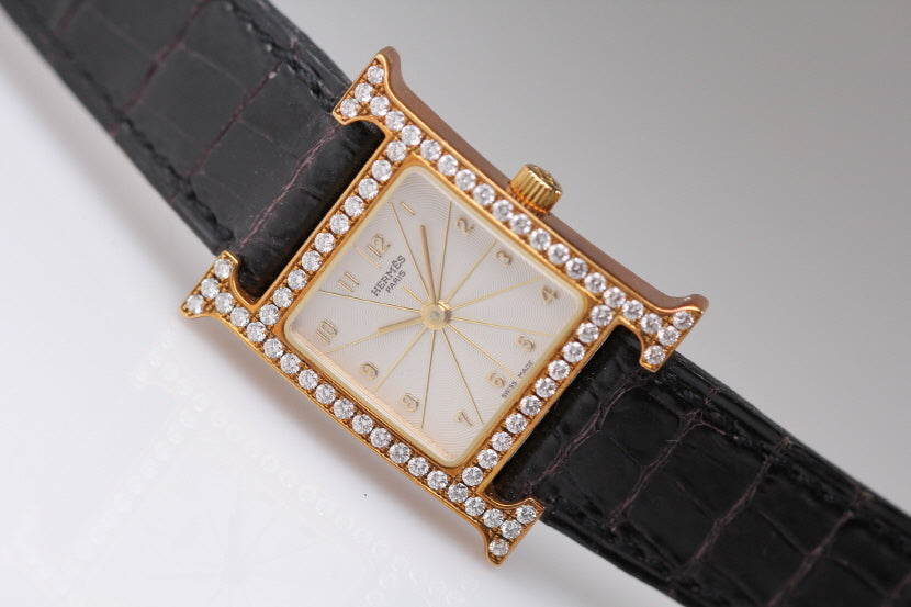 エルメス Hアワー HH1.286 18K 金入れ ベゼルダイヤ 女性用 – SK WATCH